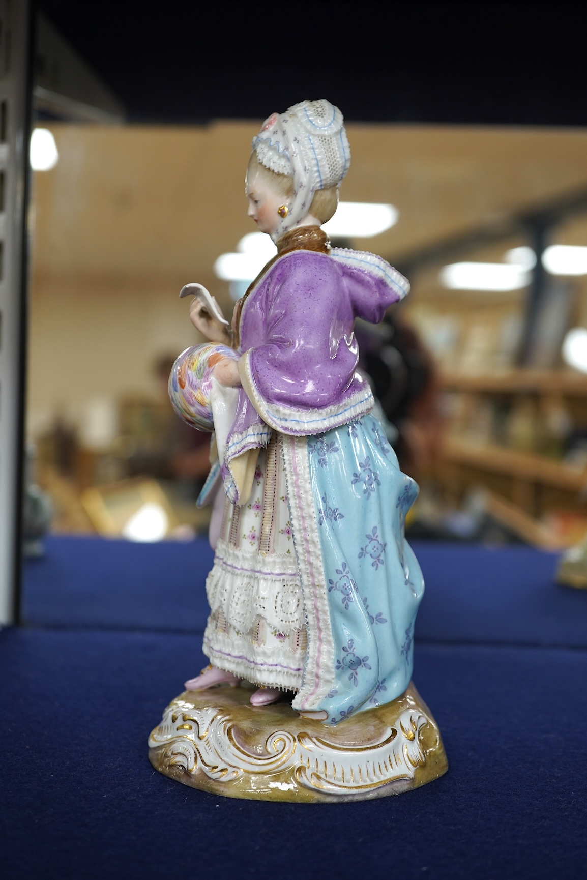 A Meissen porcelain figure, The Racegoers Companion, after Acier, incised number D66, 20cm